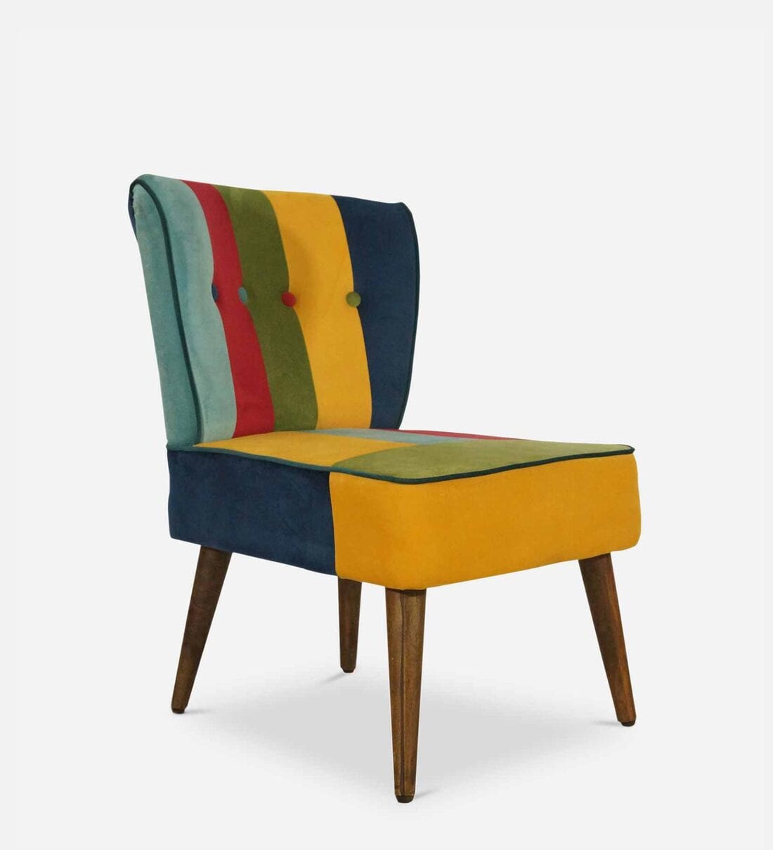 Buy Spectral Velvet Slipper Chair in MultiColour By Bohemiana Online