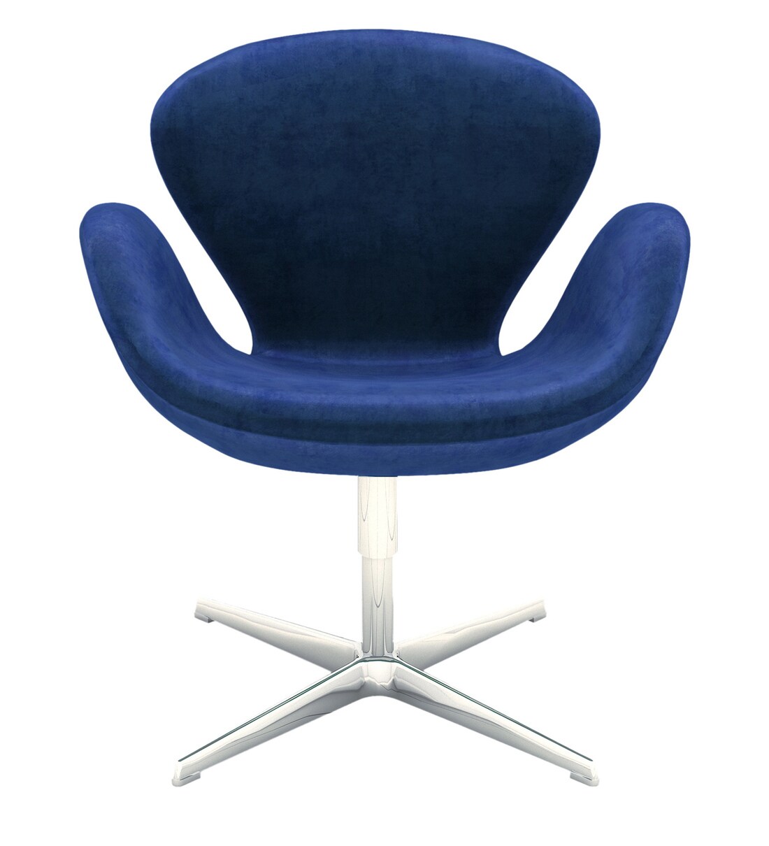 Buy Splendid Revolving Lounge Chair in Denim Blue Colour by Workspace