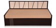 Spike Queen Size Pull-Out Sofa Cum Bed with Storage & Mattress in Beige Colour
