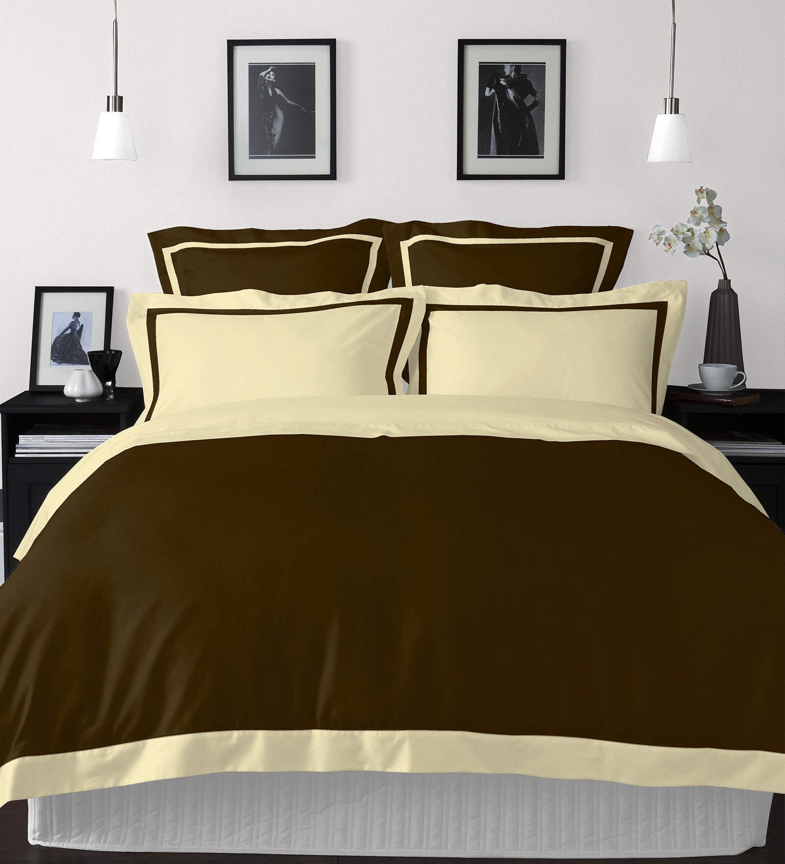 Buy Chocolate 100 Cotton Hygro King Bed Sheet Set by Spaces Online