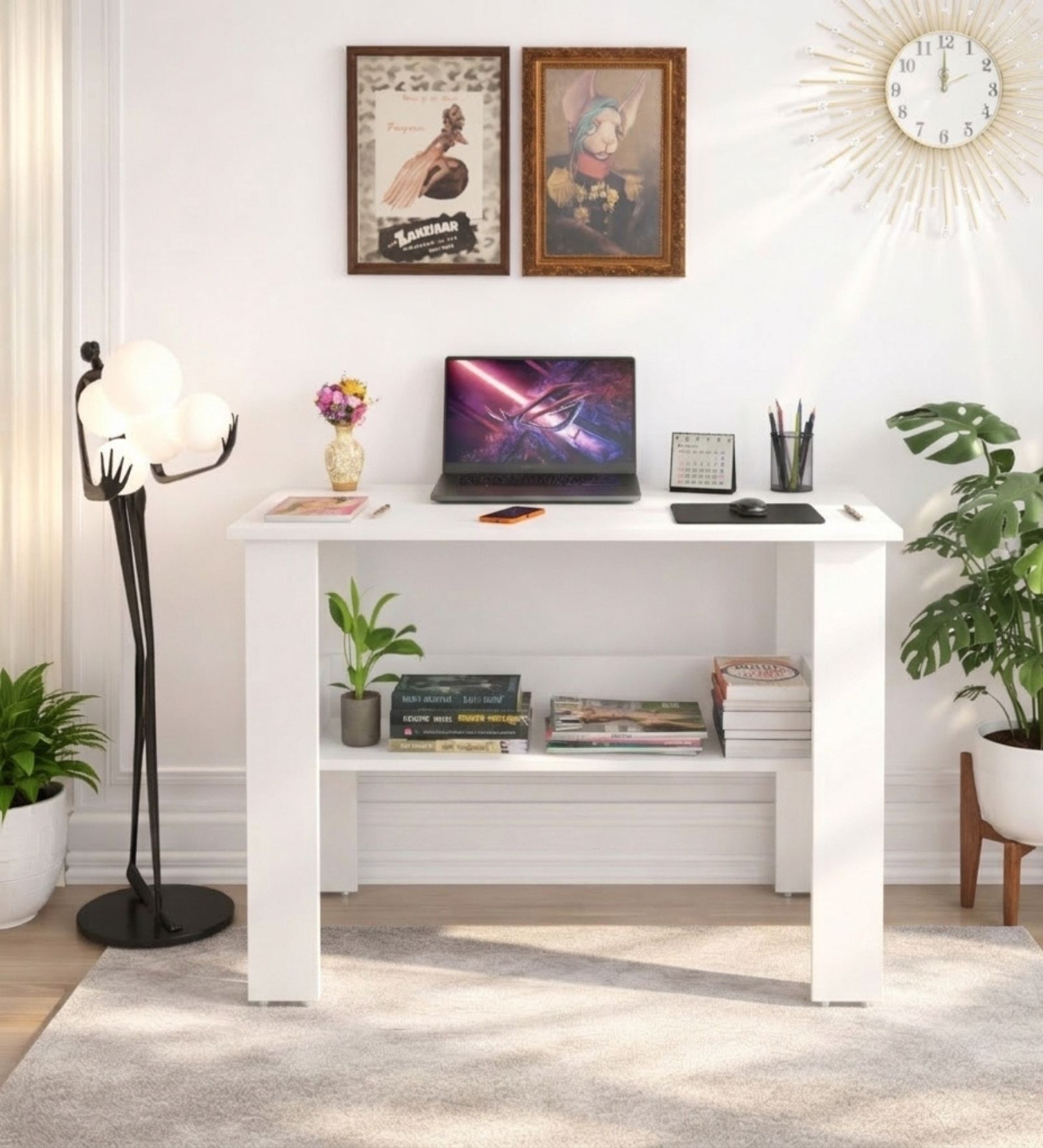 Spacio Study Desk In White Finish