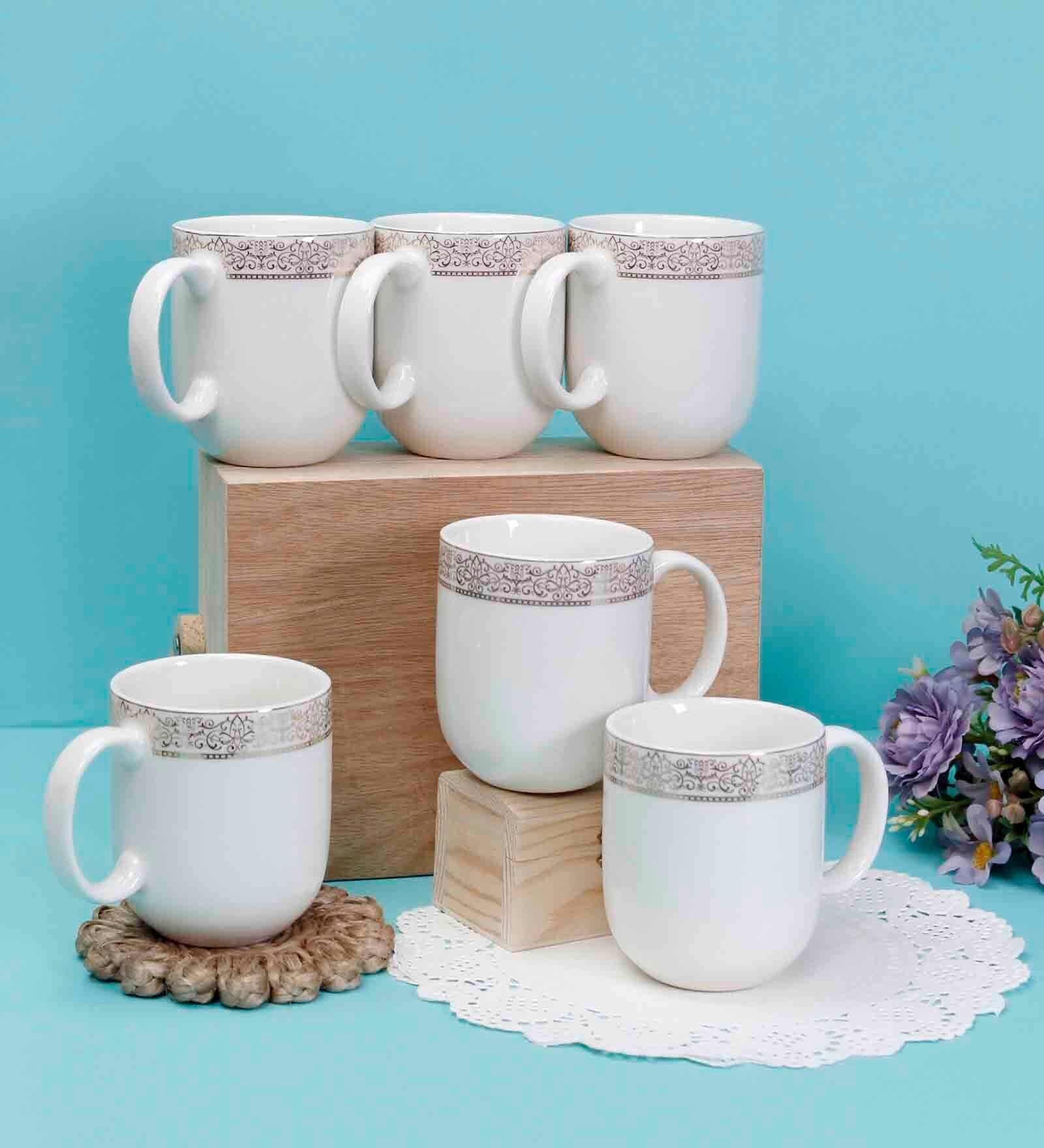 Buy Sparkle 200 ml White Porcelain Tea Cup (Set of 6) by Vola at 28 OFF by Vola Pepperfry