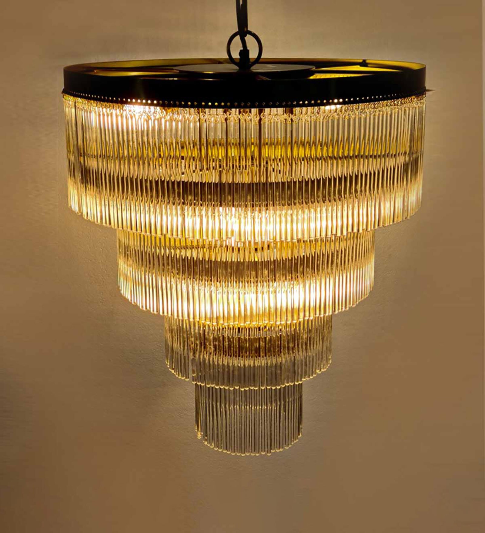Sparkling Transparent Metal Hanging Light