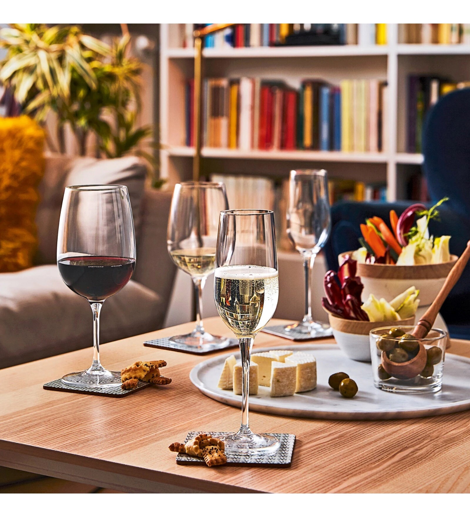 Set of 6 Spazio Stemware Flute Glasses 22 CL