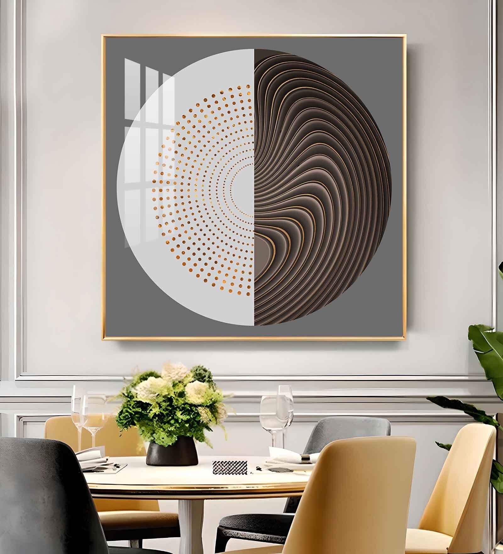 Sphere of Innovation Glass Finish Square Wall Art
