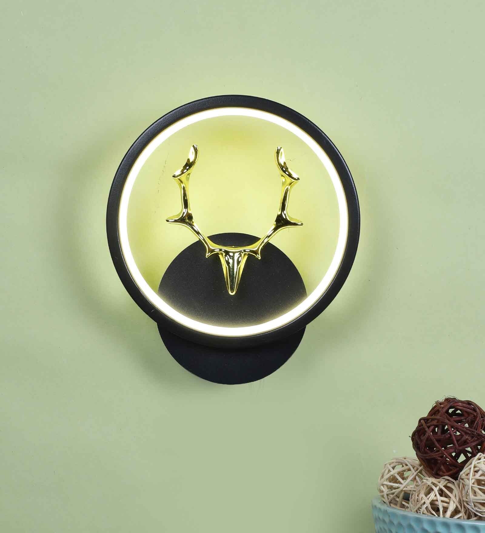Spheris Black Iron Wall Light  | Inbuilt LED | 