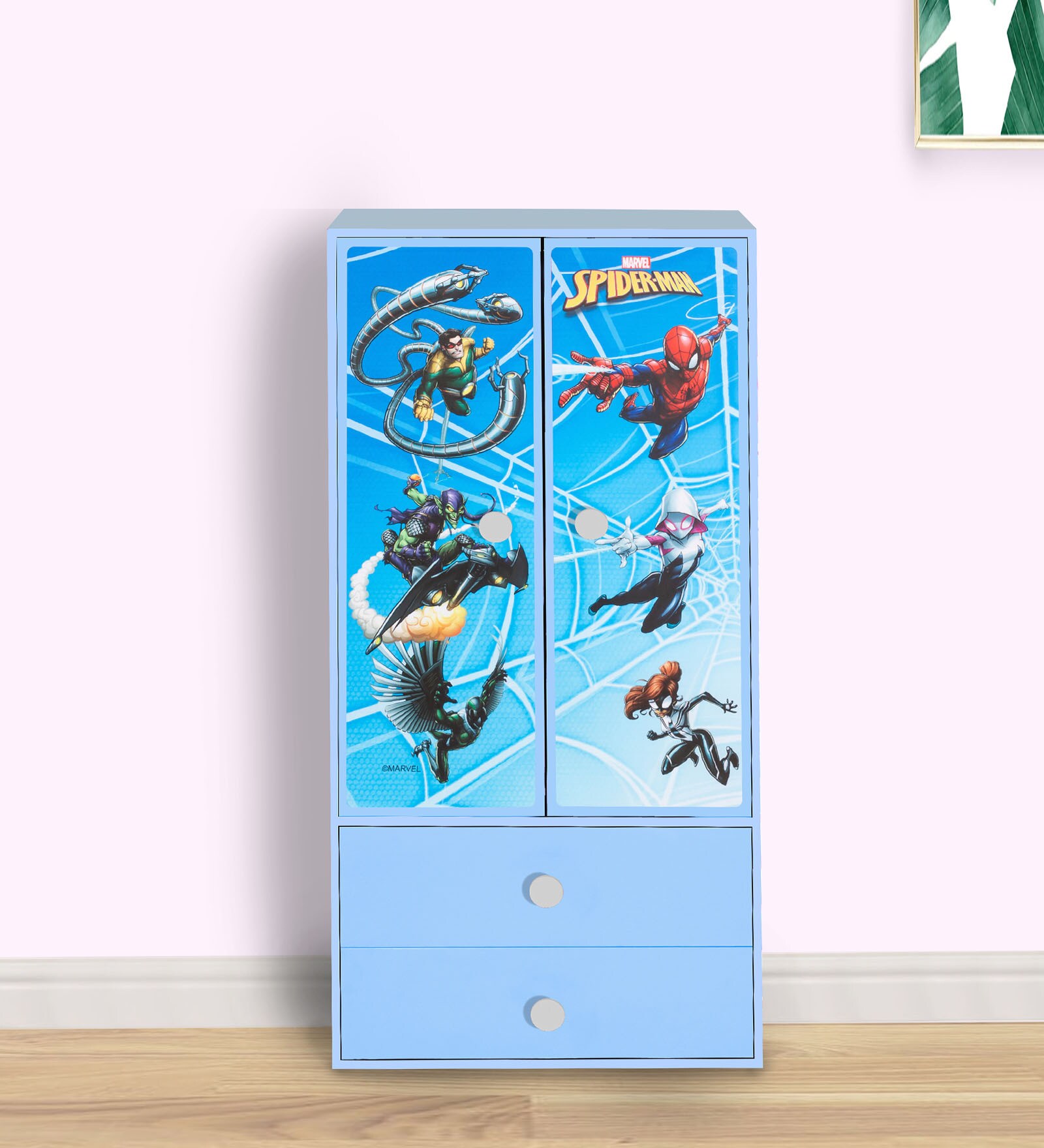 Spiderman Kids Wardrobe in Blue Finish