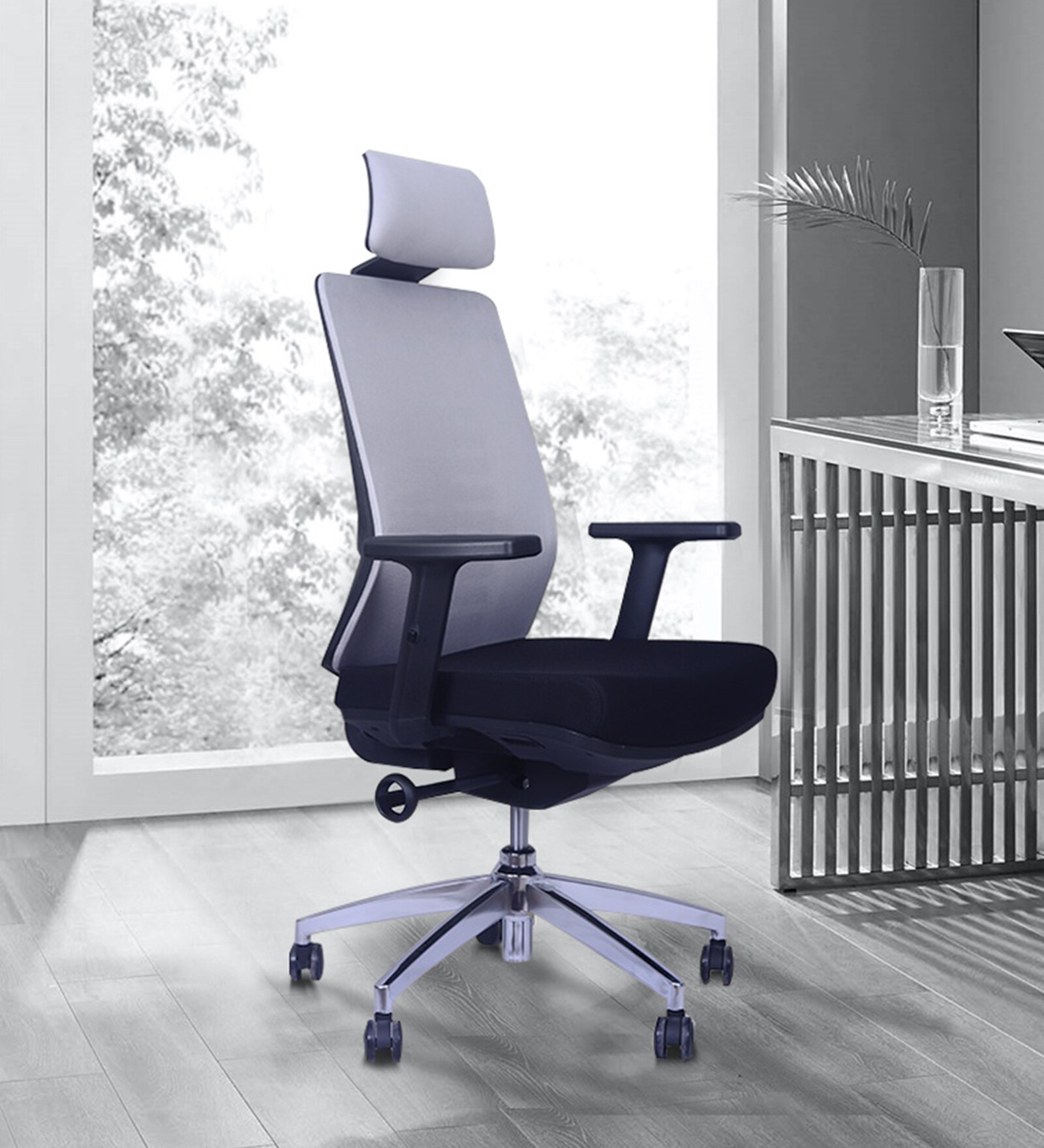 Spine Breathable Mesh Ergonomic Chair in Grey Colour Spine Breathable Mesh Ergonomic Chair in Grey Colour