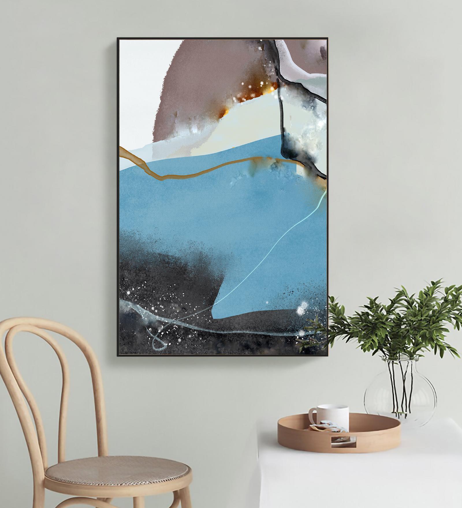 Splash Multicolour Synthetic Wood Wall Art