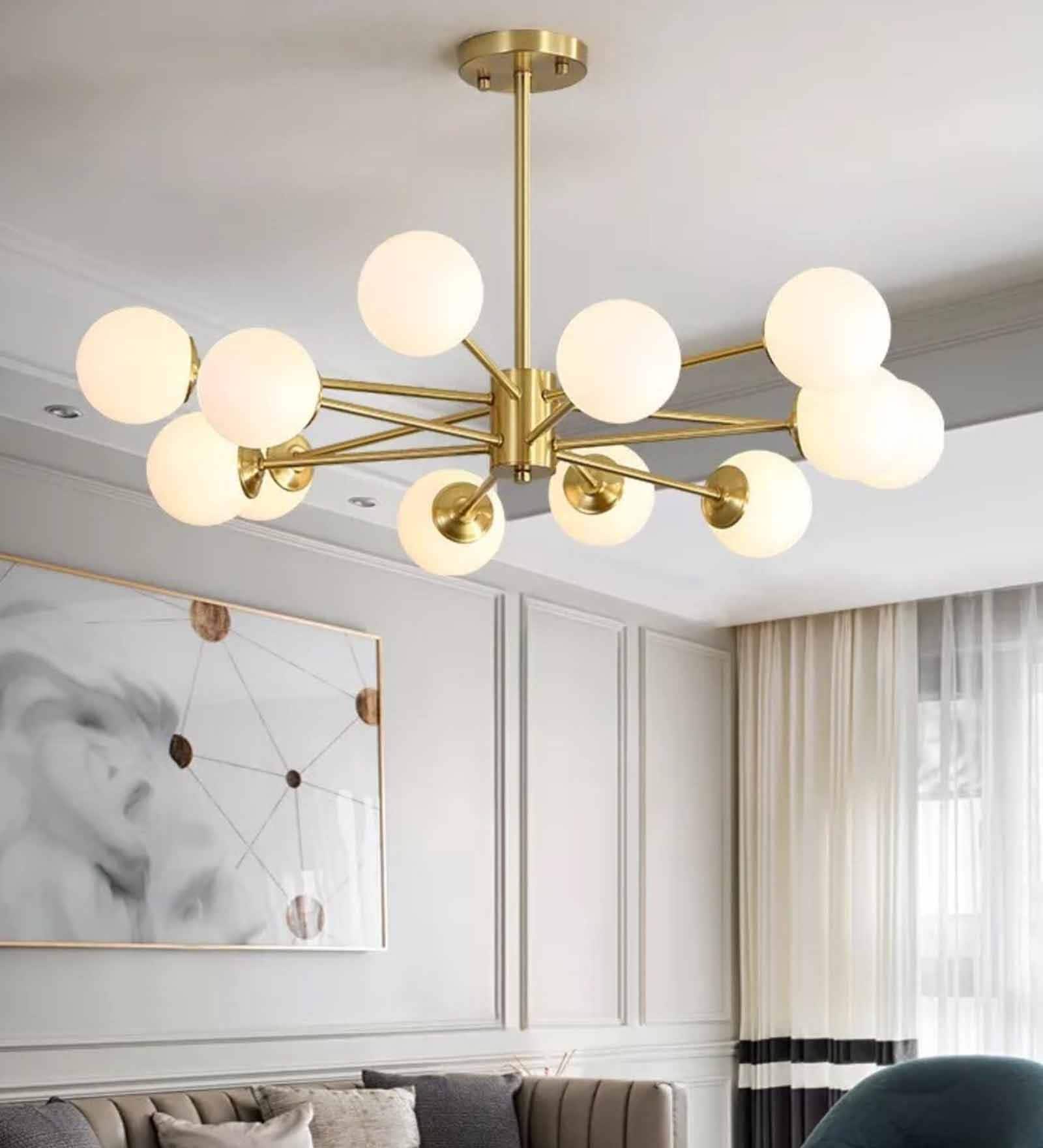 Splendor Gold Metal Smart Chandelier