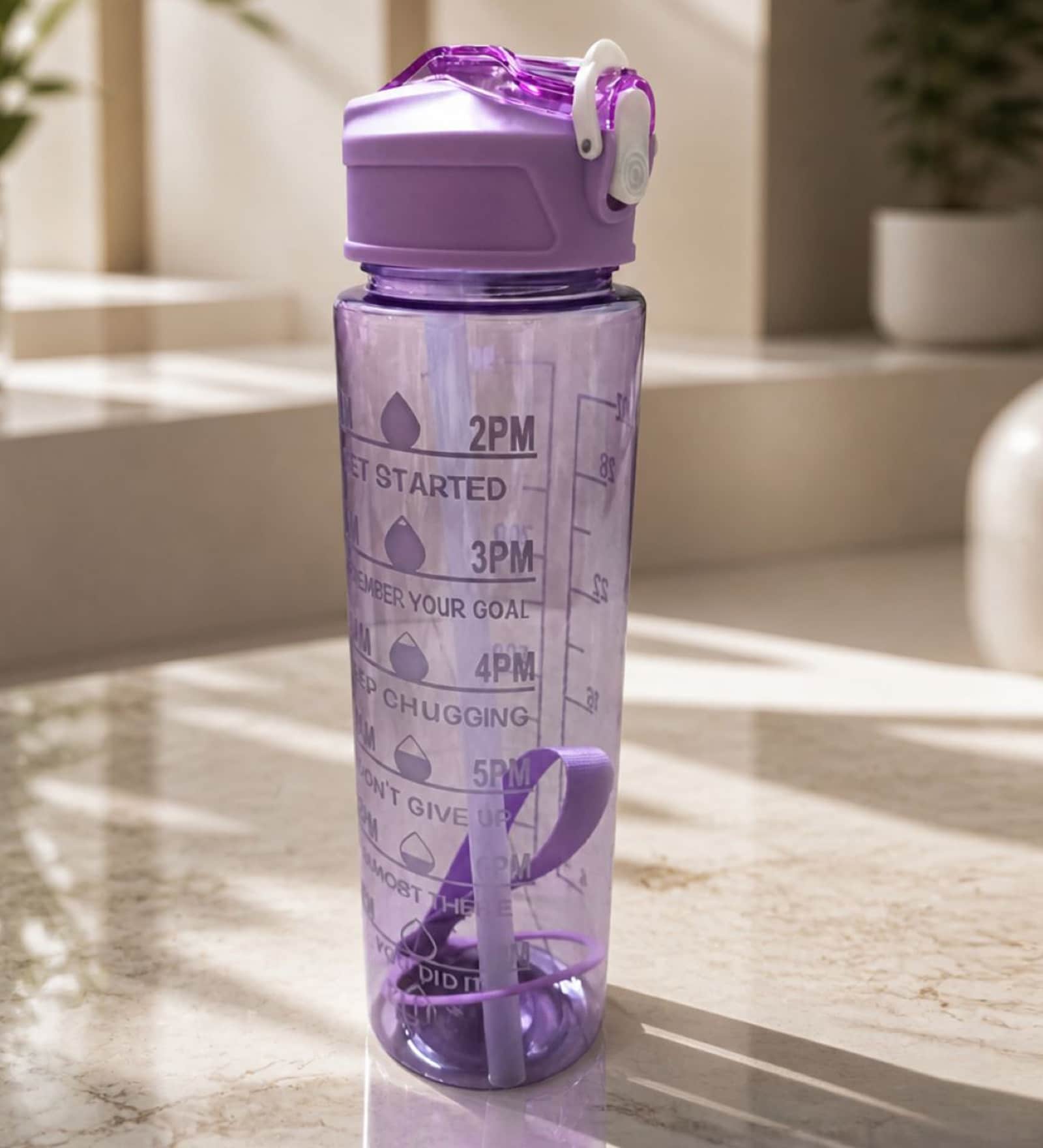 Sports Transparent Purple 900ml Bottle