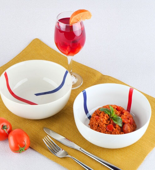 (Set Of 2) Spanish Porcelain Snack Bowl (White)