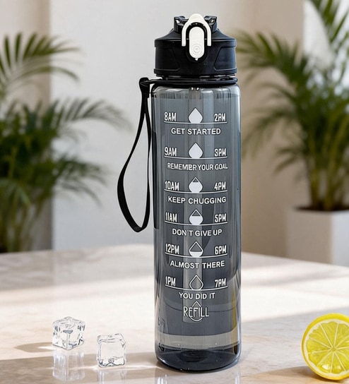 Sports Transparent Black 900ml Bottle