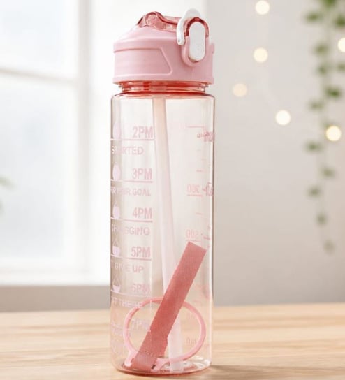Sports Transparent Pink 900ml Bottle