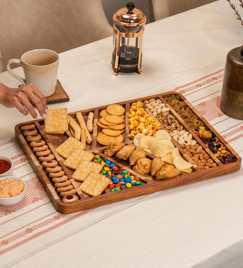 Spread Serving Platter Handcrafted Acacia Wood Platter