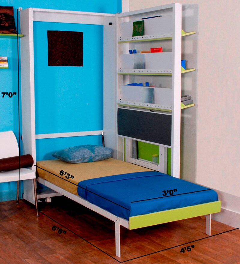 Buy Spaceone Space Saving Single Bed cum Study Table Online Modern
