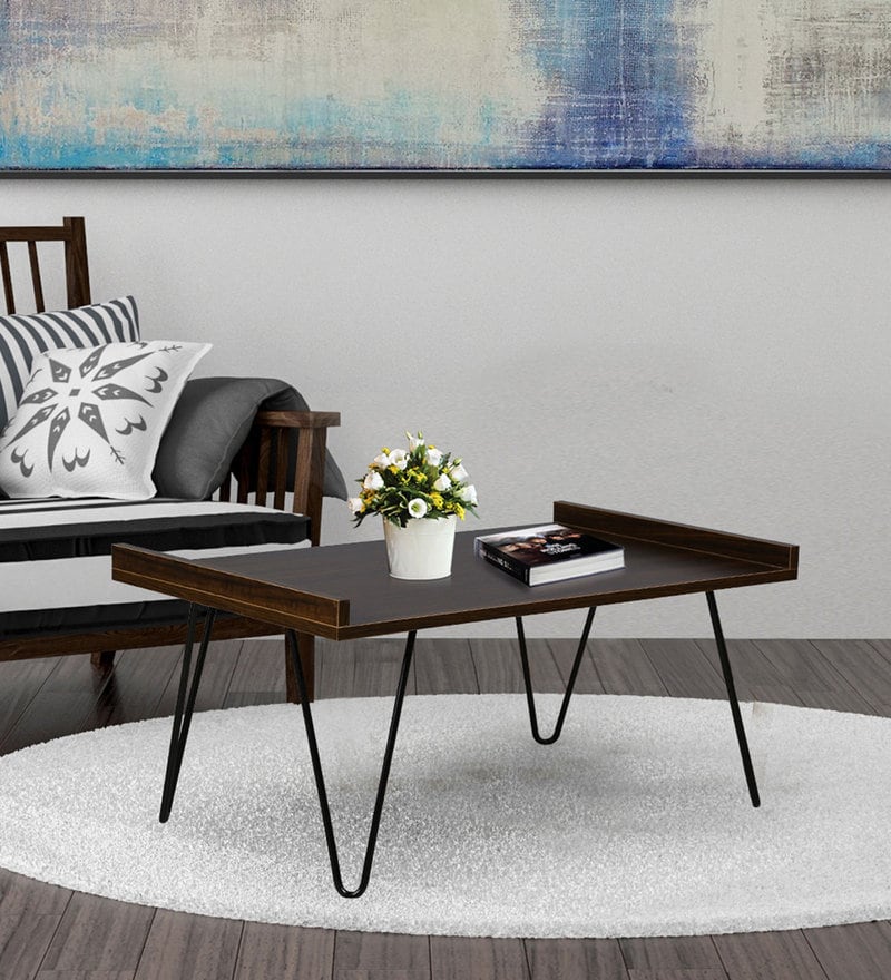 Spencer Tray Style Coffee Table In Choco Walnut Finish By Live Home