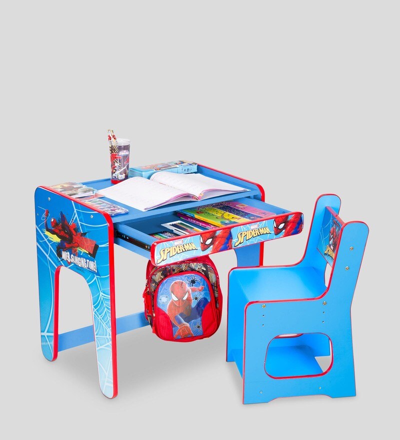 Buy Spiderman Theme Desk & Chair with Adjustable Height Feature by Yipi ...