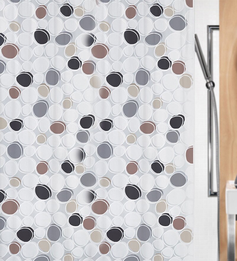 Buy Dido Gray Brown Peva Shower Curtain By Spirella Online