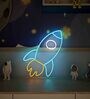 Space Rocket Blue LED Neon Light