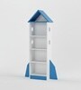 SpaceChamp Kids Bookshelf in White & Blue Colour