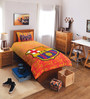 FCB Crest Orange Single Bedsheet with 1 Pillow Cover