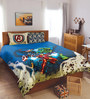 Marvel Avengers Blue Double Bedsheet with 2 Pillow Covers