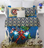 Marvel Avengers Blue Double Bedsheet with 2 Pillow Covers