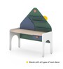 Spaceship Twin Seater Kids Study Table in Multi Colour