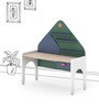 Spaceship Twin Seater Kids Study Table in Multi Colour