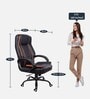 SpaceX Leatherette Executive Chair in Black & Orange Colour