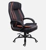 SpaceX Leatherette Executive Chair in Black & Orange Colour