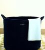 Spacious Black Jute Laundry Basket