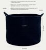 Spacious Black Jute Laundry Basket