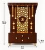 Spacious Wooden Pooja Mandir with Backlit Om Design and Storage