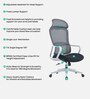 Spade Breathable Mesh  Ergonomic Chair In Grey Colour