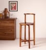 Spalt Sheesham Wood Bar Chair In Rustic Teak  Finish