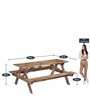 Spann Mango Wood 6 Seater Patio Dining Set In Scratch Resistant Natural  Finish