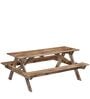 Spann Mango Wood 6 Seater Patio Dining Set In Scratch Resistant Natural  Finish