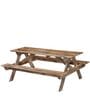 Spann Mango Wood 6 Seater Patio Dining Set In Scratch Resistant Natural  Finish
