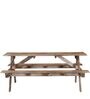 Spann Mango Wood 6 Seater Patio Dining Set In Scratch Resistant Natural  Finish