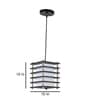Sparion Brown and Black Wood and Iron Hanging Light  | E27 holder | without Bulb |  Eliante