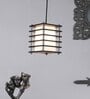 Sparion Brown and Black Wood and Iron Hanging Light  | E27 holder | without Bulb |  Eliante
