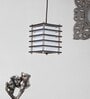 Sparion Brown and Black Wood and Iron Hanging Light  | E27 holder | without Bulb |  Eliante