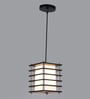 Sparion Brown and Black Wood and Iron Hanging Light  | E27 holder | without Bulb |  Eliante