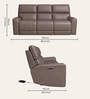 Spark Leather 3 Seater Motorized Recliner In Granite Colour