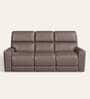 Spark Leather 3 Seater Motorized Recliner In Granite Colour
