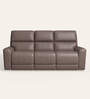 Spark Leather 3 Seater Motorized Recliner In Granite Colour