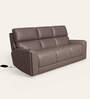 Spark Leather 3 Seater Motorized Recliner In Granite Colour