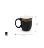 Sparkle 200 ml Black Porcelain Tea Cup (Set of 6)